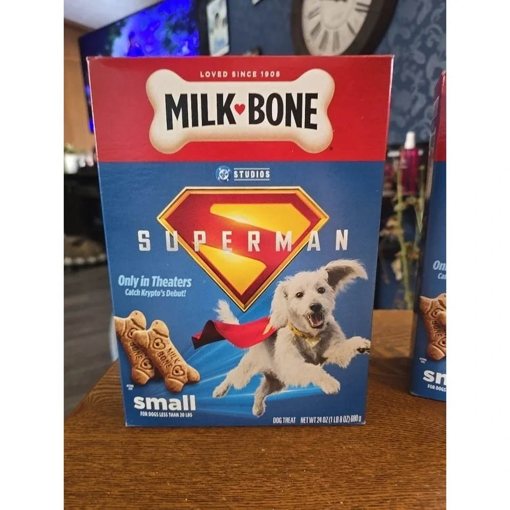 2 Milk Bone Biscuit Small Dogs 24 Oz Superman Krypto Promo Box Sealed No Comic